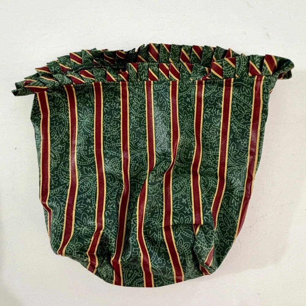 1990s Longaberger Imperial Stripe Basket Liners Christmas Holiday Vintage Lot 3